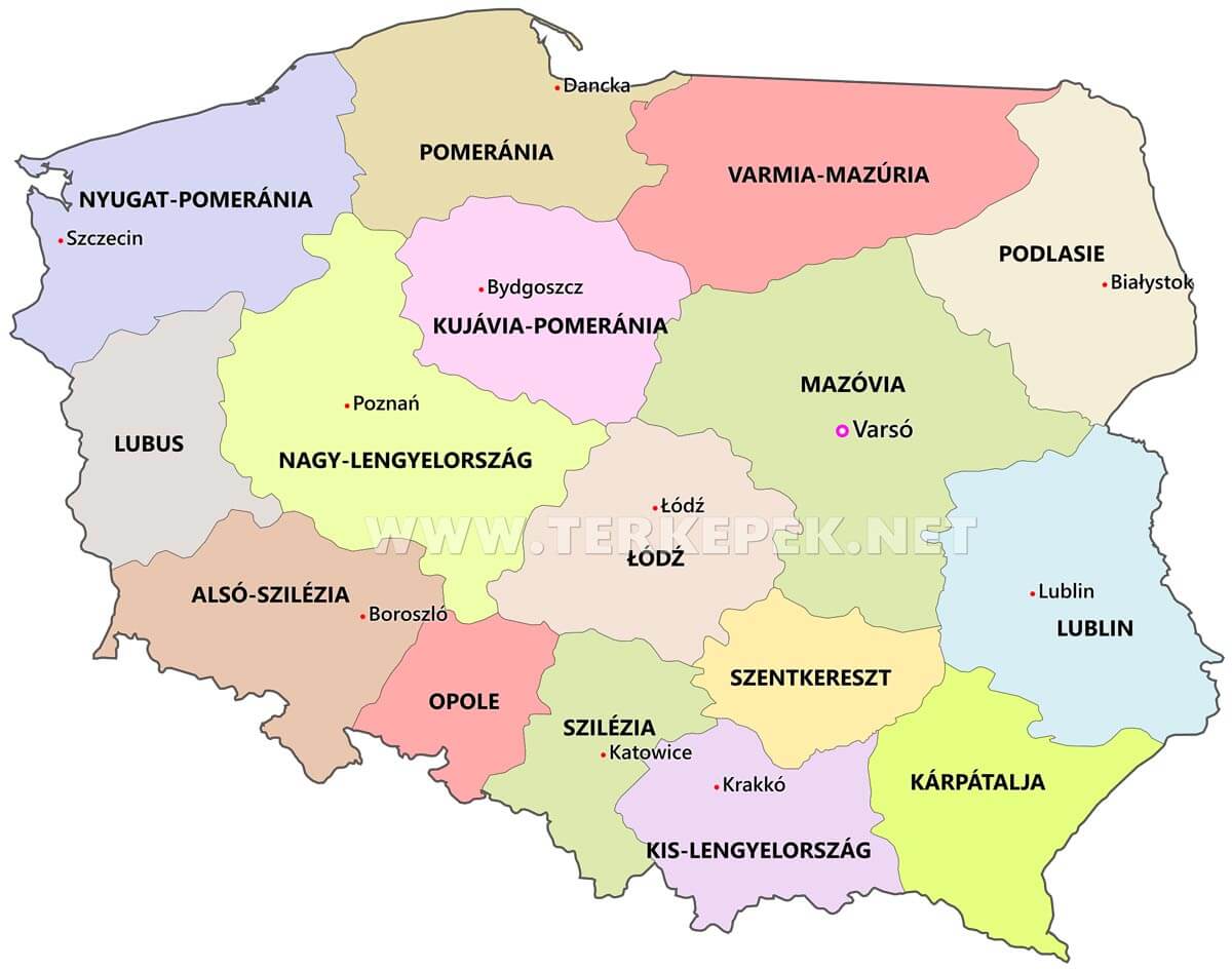 lengyelország domborzati térkép Lengyelország térképek lengyelország domborzati térkép